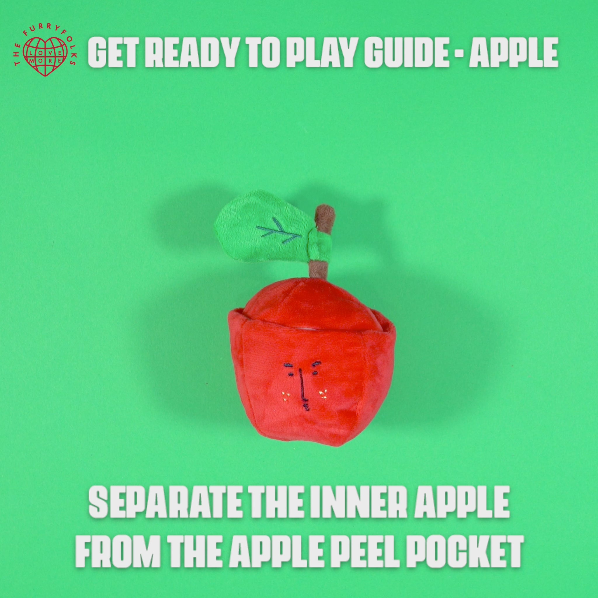 the furryfoks' apple nosework Dog toy guide Video.